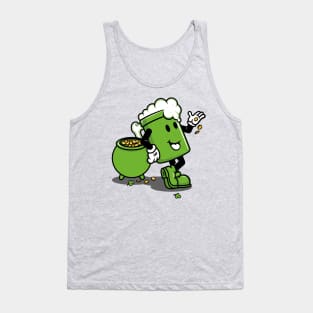 Cartoon Beer Irish American Green Lager Tank Top